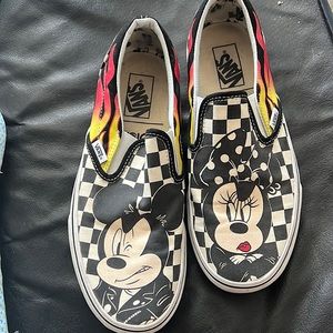 Worn once special addition Vans slip ons
